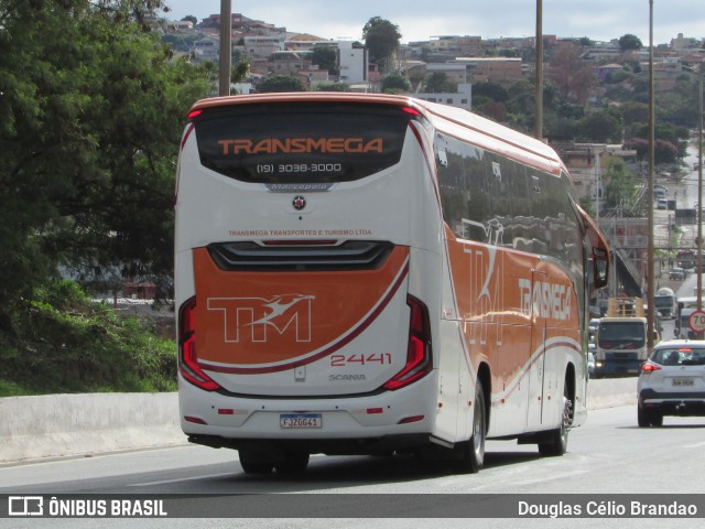 Transmega Transportes e Turismo 2441 na cidade de Belo Horizonte, Minas Gerais, Brasil, por Douglas Célio Brandao. Número da foto: #13076397.
