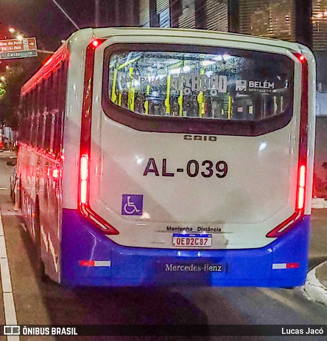 Auto Viação Monte Cristo AL-039 na cidade de Belém, Pará, Brasil, por Lucas Jacó. Número da foto: #13074650.