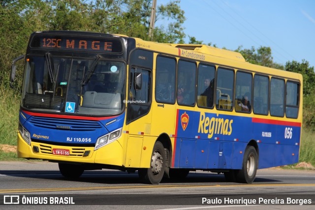 Auto Viação Reginas RJ 110.056 na cidade de Magé, Rio de Janeiro, Brasil, por Paulo Henrique Pereira Borges. Número da foto: #13074828.