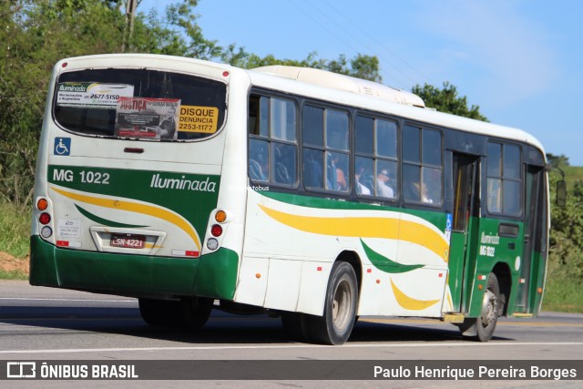 Transporte e Turismo Iluminada MG 1.022 na cidade de Magé, Rio de Janeiro, Brasil, por Paulo Henrique Pereira Borges. Número da foto: #13074791.