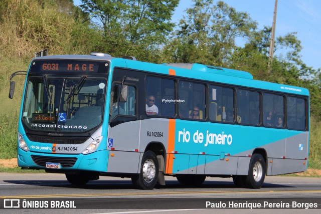 Expresso Rio de Janeiro RJ 142.064 na cidade de Magé, Rio de Janeiro, Brasil, por Paulo Henrique Pereira Borges. Número da foto: #13074847.