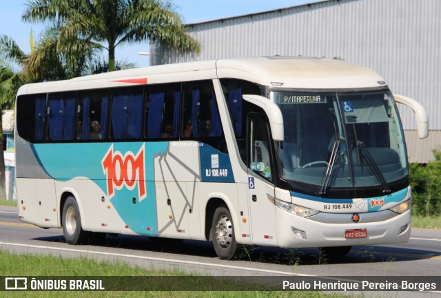 Auto Viação 1001 RJ 108.449 na cidade de Magé, Rio de Janeiro, Brasil, por Paulo Henrique Pereira Borges. Número da foto: #13074781.