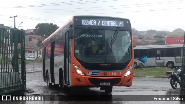 Auto Ônibus São João 11013 na cidade de Feira de Santana, Bahia, Brasil, por Emanuel Silva. Número da foto: #13080287.