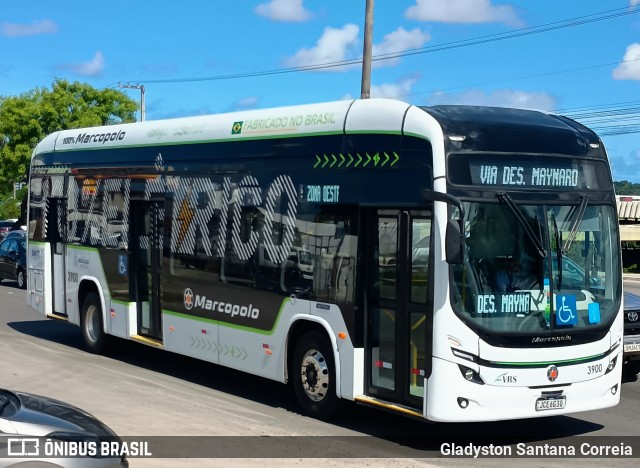 VRS - Viação Roberto Santana 3900 na cidade de Aracaju, Sergipe, Brasil, por Gladyston Santana Correia. Número da foto: #13080255.
