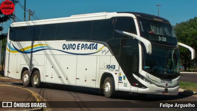 Viação Ouro e Prata 1043 na cidade de Campo Grande, Mato Grosso do Sul, Brasil, por Felipe Arguelho. Número da foto: #13080615.
