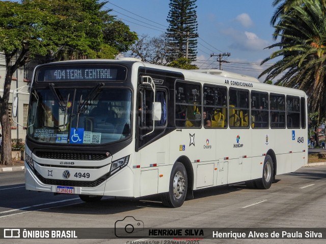 Onicamp Transporte Coletivo 4949 na cidade de Campinas, São Paulo, Brasil, por Henrique Alves de Paula Silva. Número da foto: #13078437.