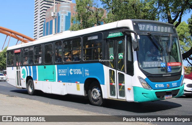 Transportes Campo Grande D53607 na cidade de Rio de Janeiro, Rio de Janeiro, Brasil, por Paulo Henrique Pereira Borges. Número da foto: #13079085.