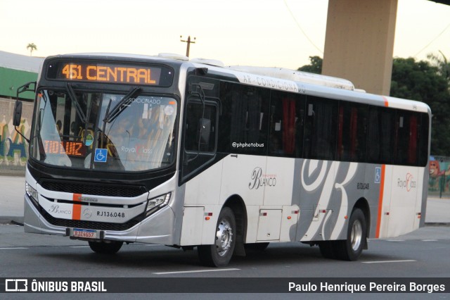 Transportes Blanco RJ 136.048 na cidade de Rio de Janeiro, Rio de Janeiro, Brasil, por Paulo Henrique Pereira Borges. Número da foto: #13079027.