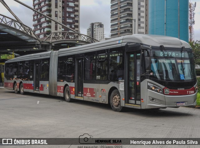 Viação Metrópole Paulista - Zona Sul 7 3301 na cidade de São Paulo, São Paulo, Brasil, por Henrique Alves de Paula Silva. Número da foto: #13078397.