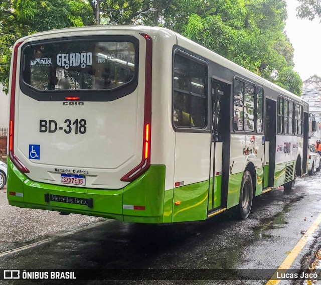 Belém Rio Transportes BD-318 na cidade de Belém, Pará, Brasil, por Lucas Jacó. Número da foto: #13079908.