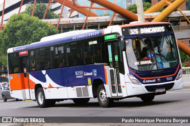 Viação Ideal B28589 na cidade de Rio de Janeiro, Rio de Janeiro, Brasil, por Paulo Henrique Pereira Borges. Número da foto: #13079555.