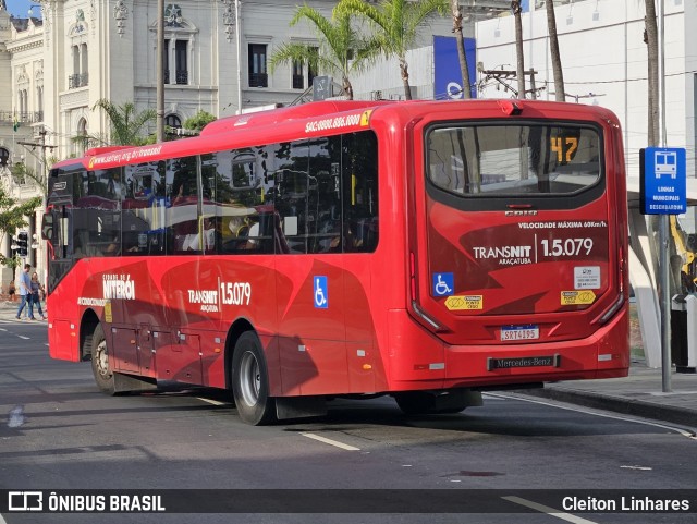 Viação Araçatuba 1.5.079 na cidade de Niterói, Rio de Janeiro, Brasil, por Cleiton Linhares. Número da foto: #13080042.