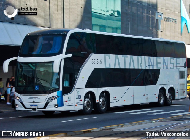 Auto Viação Catarinense 321315 na cidade de Rio de Janeiro, Rio de Janeiro, Brasil, por Tadeu Vasconcelos. Número da foto: #13077728.