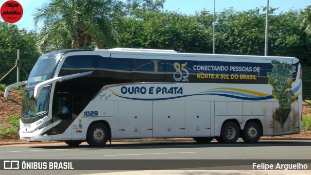 Viação Ouro e Prata 1029 na cidade de Campo Grande, Mato Grosso do Sul, Brasil, por Felipe Arguelho. Número da foto: #13079704.