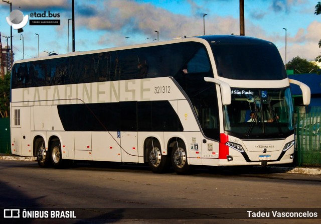 Auto Viação Catarinense 321312 na cidade de Rio de Janeiro, Rio de Janeiro, Brasil, por Tadeu Vasconcelos. Número da foto: #13077726.