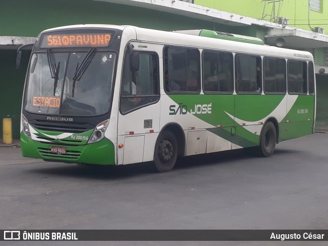 Viação São José RJ 200.156 na cidade de Nova Iguaçu, Rio de Janeiro, Brasil, por Augusto César. Número da foto: #13083656.