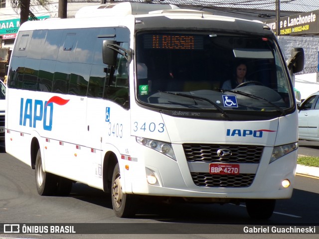 Viação Santana Iapó 3403 na cidade de Ponta Grossa, Paraná, Brasil, por Gabriel Guachineski. Número da foto: #13081771.