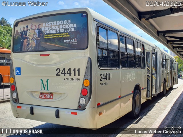 Viação Antonina 24411 na cidade de Curitiba, Paraná, Brasil, por Lucas Weber Calizario. Número da foto: #13083613.