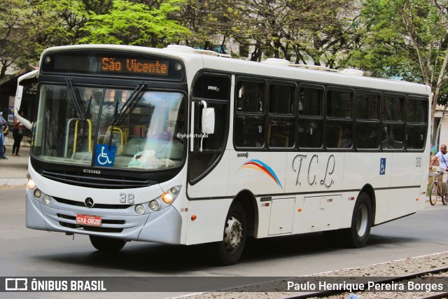 TCL - Transporte Coletivo Leo 38 na cidade de Cataguases, Minas Gerais, Brasil, por Paulo Henrique Pereira Borges. Número da foto: #13082598.