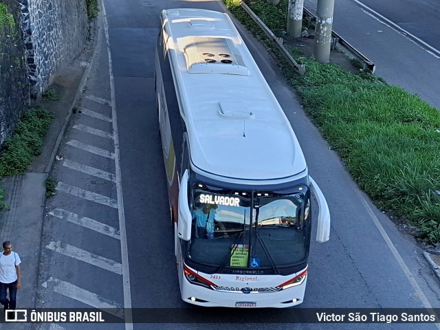 Viação Regional 2425 na cidade de Salvador, Bahia, Brasil, por Victor São Tiago Santos. Número da foto: #13082916.