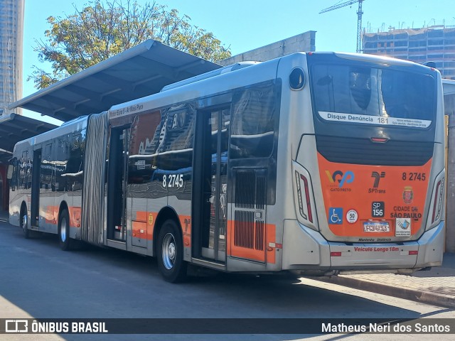 Viação Gato Preto 8 2745 na cidade de São Paulo, São Paulo, Brasil, por Matheus Neri dos Santos. Número da foto: #13081054.
