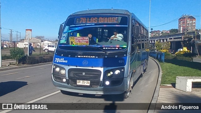 Taxibuses Las Bahias 021 na cidade de Talcahuano, Concepción, Bío-Bío, Chile, por Andrés Figueroa. Número da foto: #13081545.