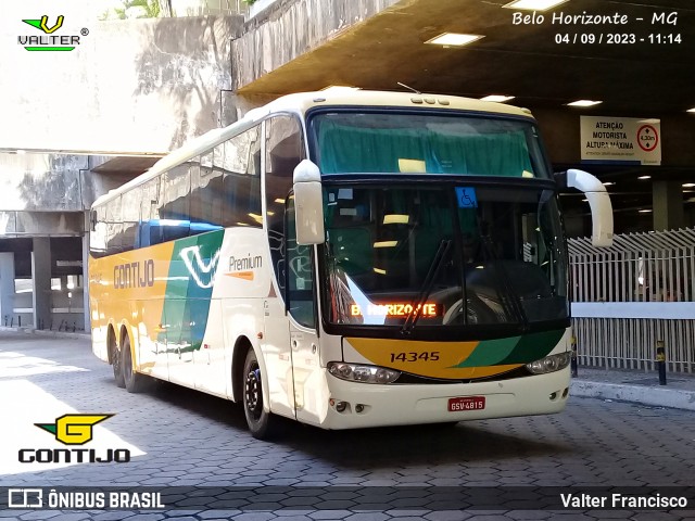 Empresa Gontijo de Transportes 14345 na cidade de Belo Horizonte, Minas Gerais, Brasil, por Valter Francisco. Número da foto: #13083237.