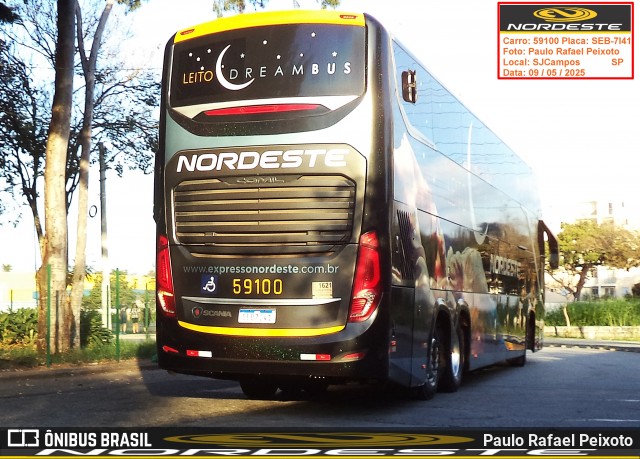 Expresso Nordeste 59100 na cidade de São José dos Campos, São Paulo, Brasil, por Paulo Rafael Peixoto. Número da foto: #13081104.