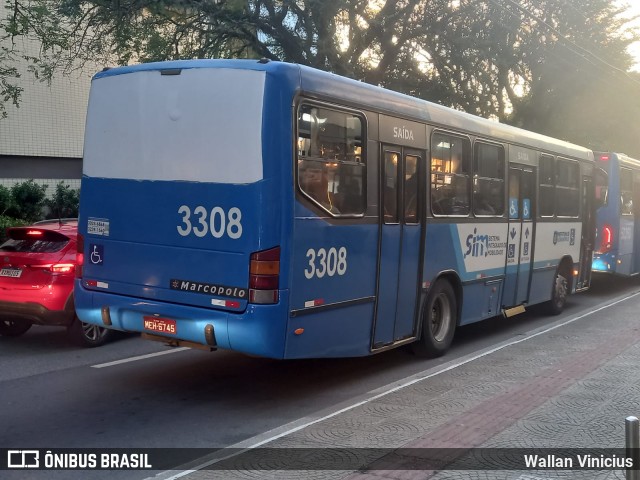 Emflotur - Empresa Florianópolis de Transportes Coletivos 3308 na cidade de Florianópolis, Santa Catarina, Brasil, por Wallan Vinicius. Número da foto: #13084025.