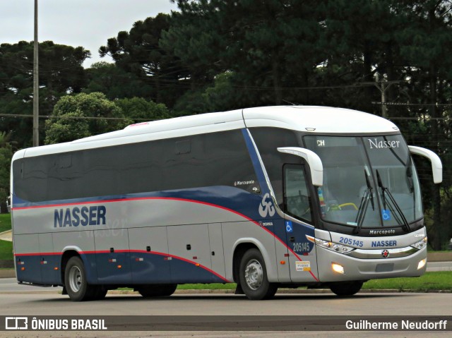 Viação Nasser 205145 na cidade de Fazenda Rio Grande, Paraná, Brasil, por Guilherme Neudorff. Número da foto: #13082041.
