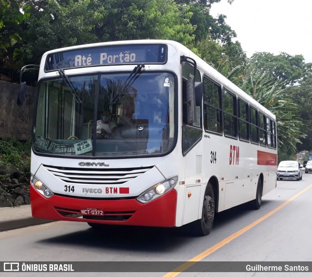 BTM - Bahia Transportes Metropolitanos 314 na cidade de Salvador, Bahia, Brasil, por Guilherme Santos. Número da foto: #13081229.