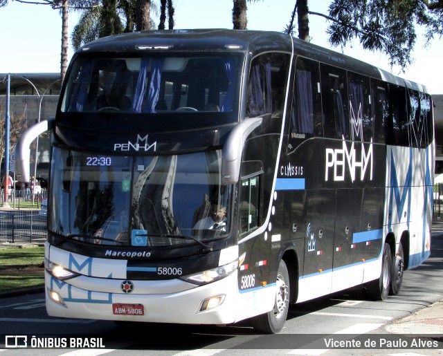 Empresa de Ônibus Nossa Senhora da Penha 58006 na cidade de Curitiba, Paraná, Brasil, por Vicente de Paulo Alves. Número da foto: #13083213.