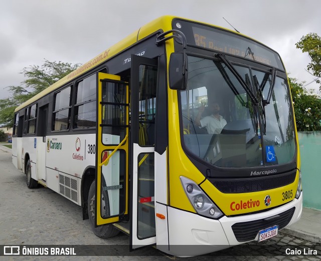 Coletivo Transportes 3805 na cidade de Caruaru, Pernambuco, Brasil, por Caio Lira. Número da foto: #13084335.