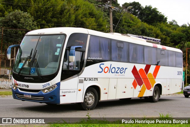 Solazer Transportes e Turismo 3076 na cidade de Barra do Piraí, Rio de Janeiro, Brasil, por Paulo Henrique Pereira Borges. Número da foto: #13086480.