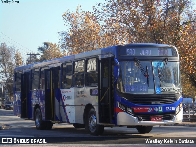 Auto Viação Bragança Metropolitana > Viação Raposo Tavares 12.316 na cidade de São Roque, São Paulo, Brasil, por Weslley Kelvin Batista. Número da foto: #13086010.