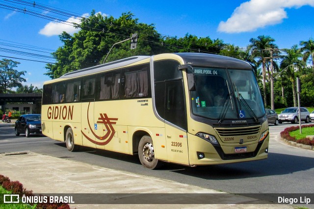 Gidion Transporte e Turismo 22206 na cidade de Joinville, Santa Catarina, Brasil, por Diego Lip. Número da foto: #13086779.