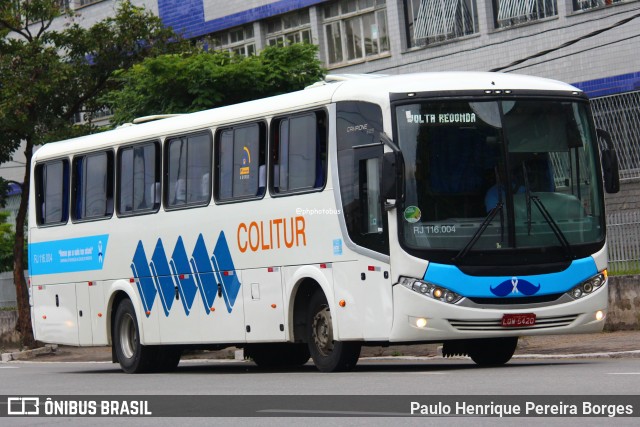 Colitur Transportes Rodoviários RJ 116.004 na cidade de Volta Redonda, Rio de Janeiro, Brasil, por Paulo Henrique Pereira Borges. Número da foto: #13086307.
