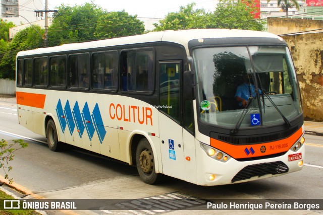 Colitur Transportes Rodoviários RJ 116.005 na cidade de Volta Redonda, Rio de Janeiro, Brasil, por Paulo Henrique Pereira Borges. Número da foto: #13086315.