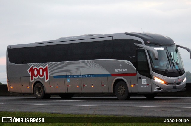 Auto Viação 1001 RJ 108.329 na cidade de Canas, São Paulo, Brasil, por João Felipe. Número da foto: #13084695.