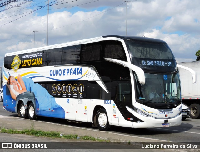 Viação Ouro e Prata 1061 na cidade de São Paulo, São Paulo, Brasil, por Luciano Ferreira da Silva. Número da foto: #13086601.