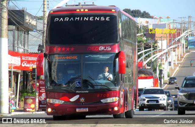 Viação Paraminense 8700 na cidade de Caldas Novas, Goiás, Brasil, por Carlos Júnior. Número da foto: #13084847.
