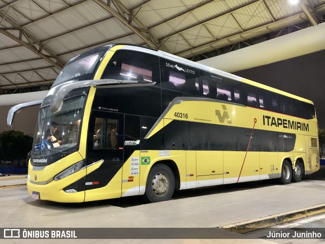 Viação Nova Itapemirim 40316 na cidade de Marília, São Paulo, Brasil, por Júnior Juninho. Número da foto: #13086313.