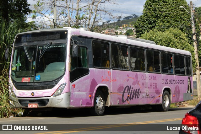 Viação Santa Lúcia 11 na cidade de Laje do Muriaé, Rio de Janeiro, Brasil, por Lucas Oliveira. Número da foto: #13085910.