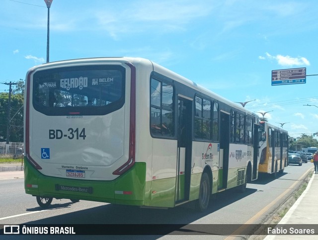 Belém Rio Transportes BD-314 na cidade de Belém, Pará, Brasil, por Fabio Soares. Número da foto: #13088614.