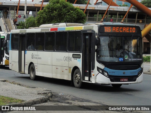 Real Auto Ônibus C41394 na cidade de Rio de Janeiro, Rio de Janeiro, Brasil, por Gabriel Oliveira da Silva. Número da foto: #13088697.