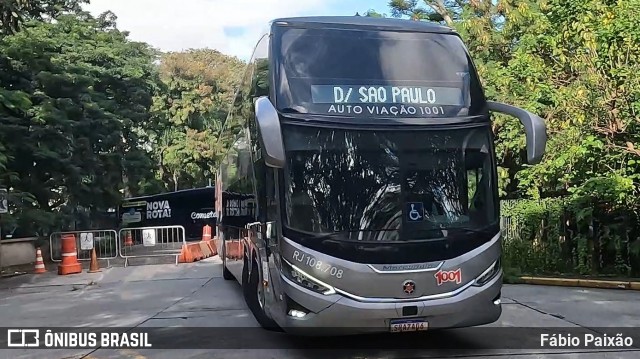Auto Viação 1001 RJ 108.708 na cidade de São Paulo, São Paulo, Brasil, por Fábio Paixão. Número da foto: #13011245.