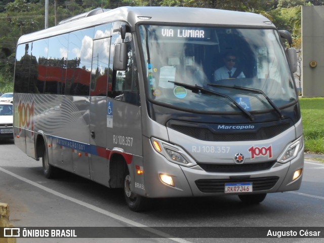 Auto Viação 1001 RJ 108.357 na cidade de Nova Friburgo, Rio de Janeiro, Brasil, por Augusto César. Número da foto: #13012054.