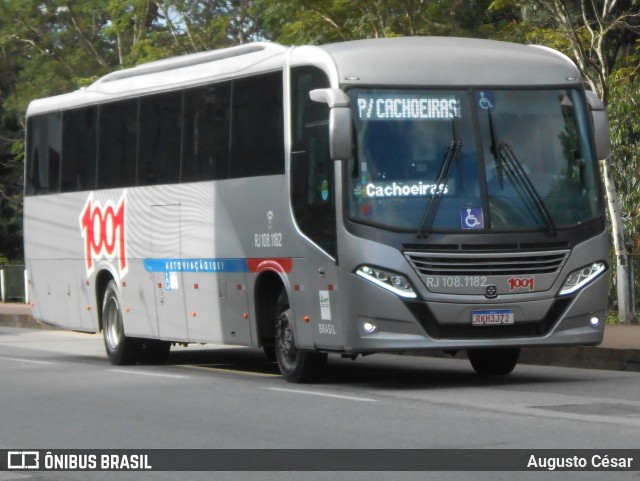 Auto Viação 1001 RJ 108.1182 na cidade de Nova Friburgo, Rio de Janeiro, Brasil, por Augusto César. Número da foto: #13011897.