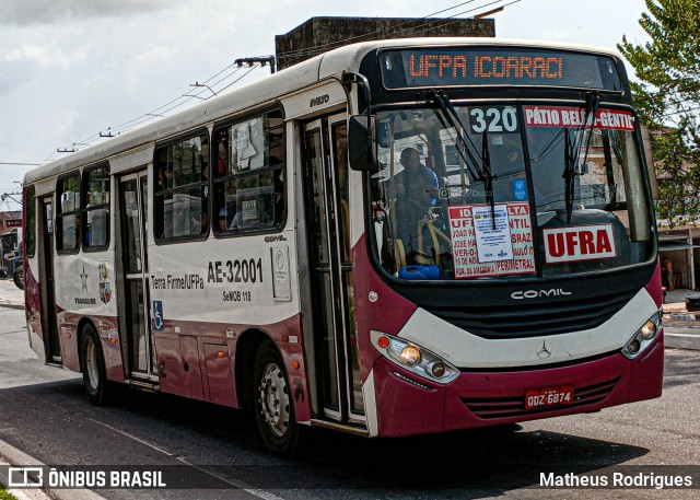 Transurb AE-32001 na cidade de Belém, Pará, Brasil, por Matheus Rodrigues. Número da foto: #13013715.