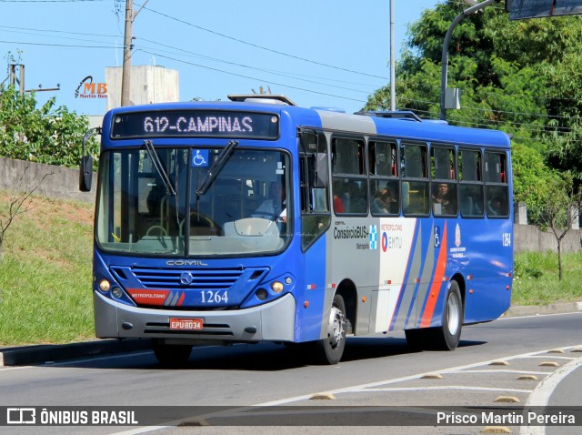 Expresso Metrópolis Transportes e Viagens 1264 na cidade de Campinas, São Paulo, Brasil, por Prisco Martin Pereira. Número da foto: #13013536.